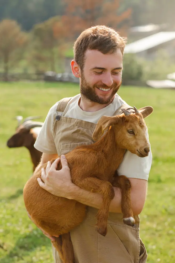 persona con cabrito